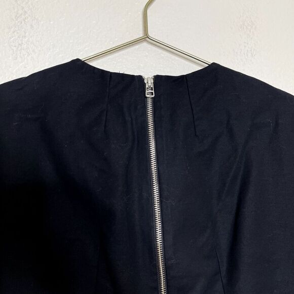Aritzia T. Babaton Top Size 4 Black Peplum Zip Back Career Office Modern Classic - Picture 7 of 10